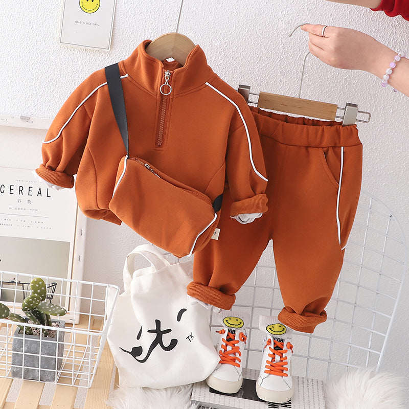 Children's Solid Color Sportswear Set