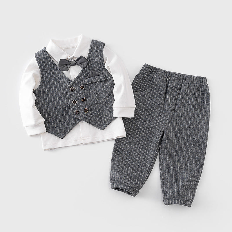 Fashion Gentleman Long Sleeve Baby Suit