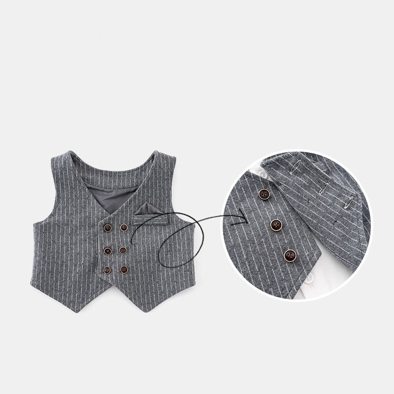 Fashion Gentleman Long Sleeve Baby Suit