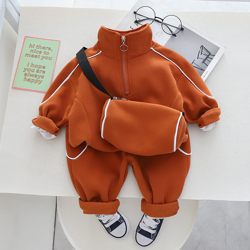 Children's Solid Color Sportswear Set