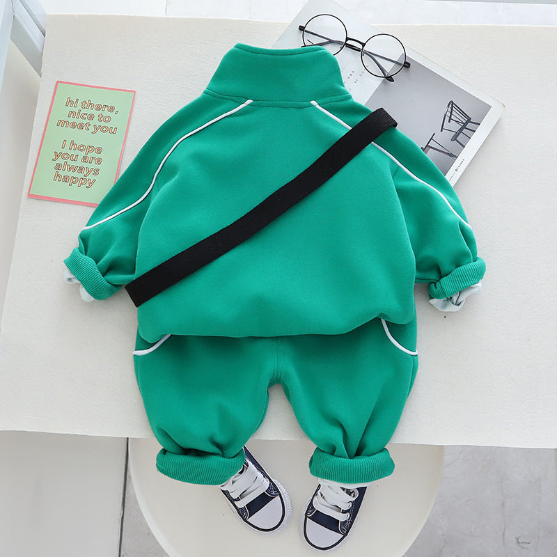 Children's Solid Color Sportswear Set