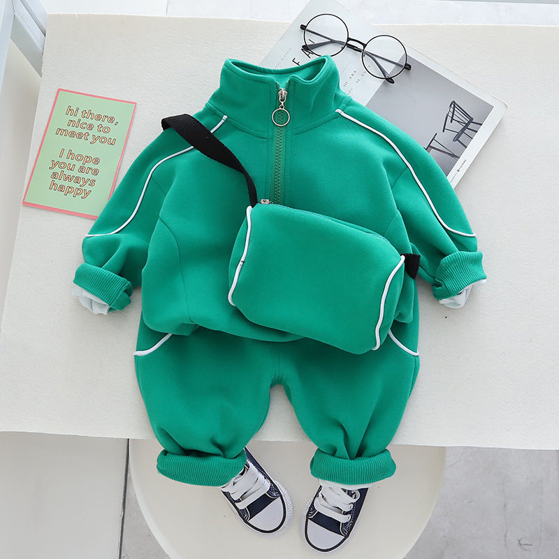 Children's Solid Color Sportswear Set