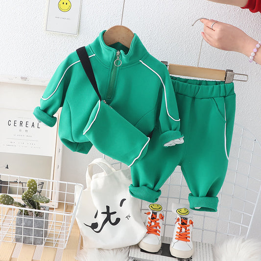 Children's Solid Color Sportswear Set