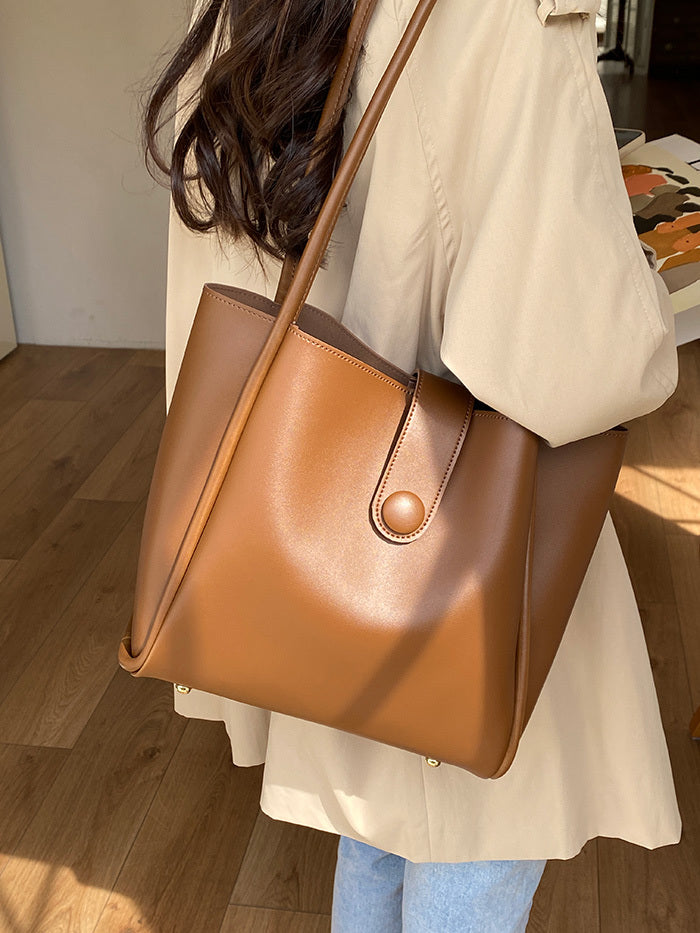 Retro One-shoulder High-grade Fashion Work Commuter Tote